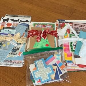 Junk journal scrapbook papers stickers cards lot -5 Mystery Junk Journal Scrap